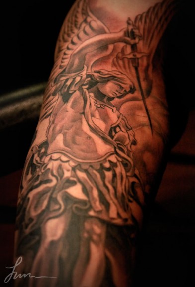 Matt Kemp's Michael archangel tattoo