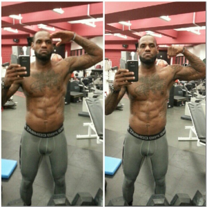 LeBron James snaps photo post workout 