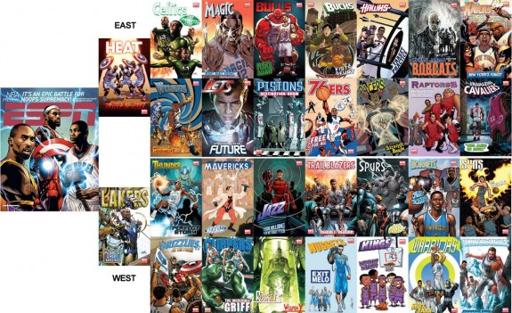 All 30 Marvel Comic/ESPN Covers