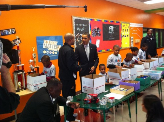 The Lakers And President Obama Visit A D.C. Boys & Girls Club