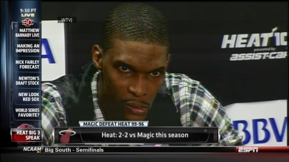 Chris Bosh’s Gets Misty Eyed During Post-Game Press Conference After Heat Lose To Magic [Video]
