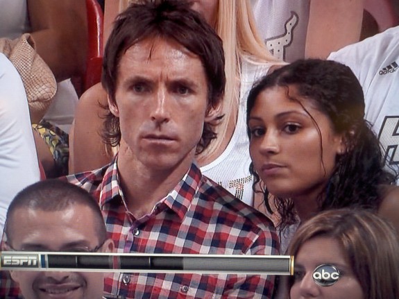 Steve Nash & Girlfriend Brittany Richardson Attend Game 2 Of Finals After Vacationing In Negril [Photos]