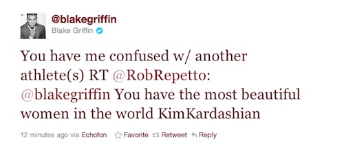 Blake Griffin’s Response To Being Congratulated On Twitter For Marrying Kim Kardashian