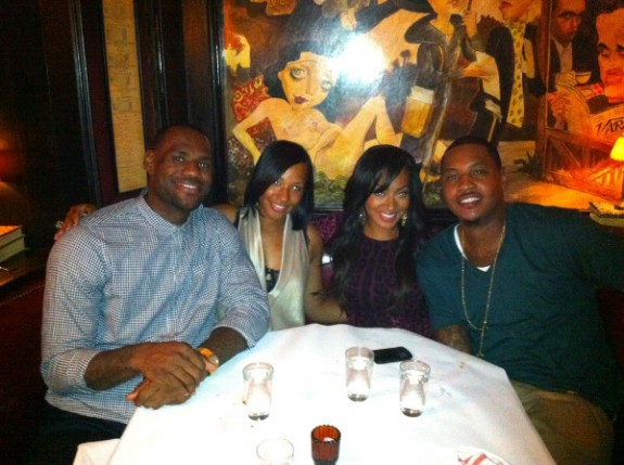 The Assist: LeBron James, Savannah Brinson, Carmelo Anthony & Lala Have Dinner In New York [Photo]