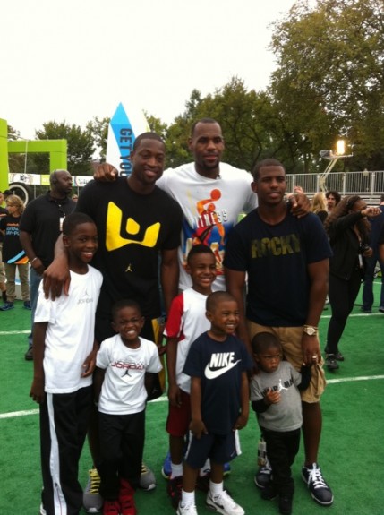 The Assist: LeBron James, Chris Paul, Dwyane Wade & Their Sons At Nickleodeon’s World Day Of Play [Photos]