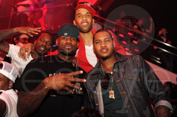 Stilettos On The Street: LeBron James & Carmelo Anthony Celebrate Maverick Carter’s Birthday At Liv [Photos]