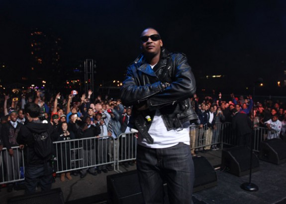 Carmelo Anthony & Nas At Pier 54 For Melo 8 Shoe Launch [Photos]