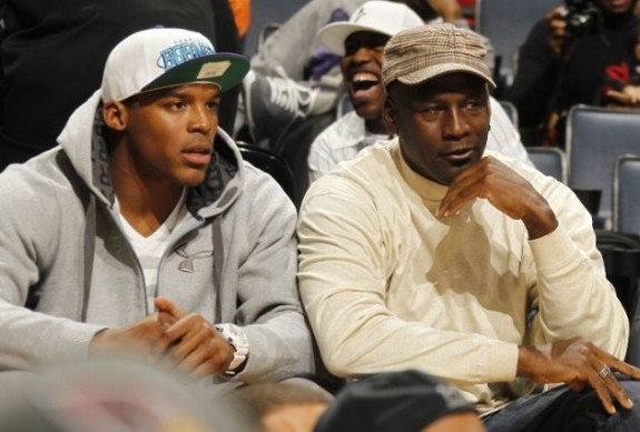 The Assist: Cam Newton & Michael Jordan Courtside At Bobcats Game [Photo]