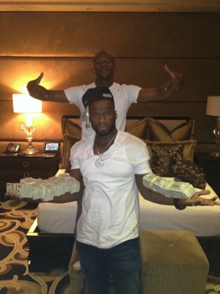 Floyd Mayweather Jr. & 50 Cent Show You The Meaning Of Team Money [Photos]