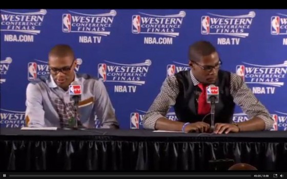 Western Conference Finals Game 3 Postgame style wars: Kevin Durant, Russell Westbrook & Tony Parker [photos]