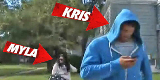 Kris Humphries caught creeping out of Myla Sinanaj’s house [video]
