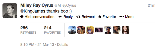 Miley-Tweet