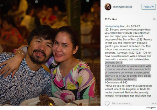 Nike Drops Manny Pacquiao After Anti-Gay Comments