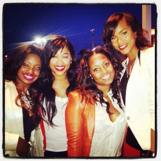 LeToya Luckett & Trina in London to support Kevin Durant & James Harden