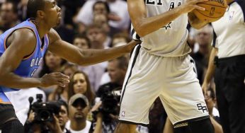 Tim Duncan can still dunk kids; Tim vs. Serge Ibaka [video]