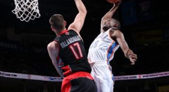 Dunk of the night: Kevin Durant on Raptors Jonas Valanciunas [video]