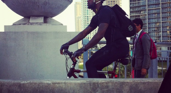 Lebron James is biking to games