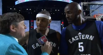Kevin Garnett & Carmelo Anthony clown Craig Sager’s All-Star weekend ensemble [video]