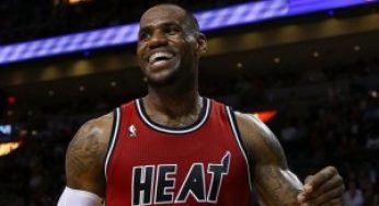 Lebron James plays catch with a fan during Heat vs. Clippers [video]