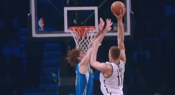 Sibling Rivalry: Brook Lopez dunks on his twin Robin during Nets vs. Hornets [video]