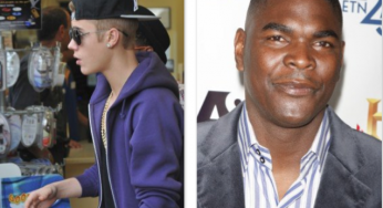 NFL analyst Keyshawn Johnson chased down Justin Bieber’s Ferrari in his Prius