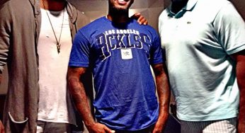 Tyson Chandler, The Game & Ice Cube out at Dodgers Stadium [photos]