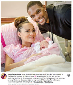 Adrienne-Bosh-gives-birth