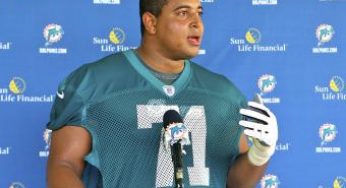 Jonathan Martin won’t return to the Miami Dolphins this season