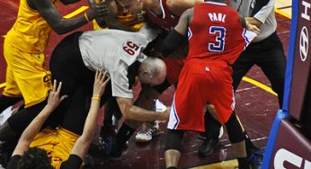 Blake Griffin restrained from going after Cavs Anderson Varejao [video]