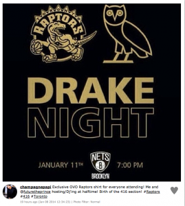 drake night raptors shirt