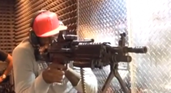 Lebron & Savannah James bust their guns [video]
