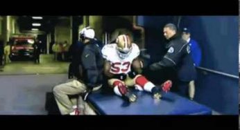 Seahawks fans throw popcorn on 49’ers Navorro Bowman being wheeled out [video]