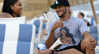 Colin Kaepernick hangs out with model Chanel Iman in Miami [photos]