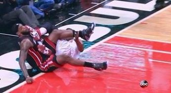 Bulls Jimmy Butler kicks LeBron James in the face [video]