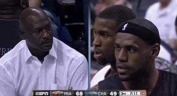 Did LeBron James Stare Michael Jordan Down After His Dunk [VIdeo]
