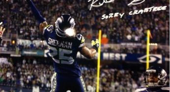 Richard Sherman Signs Autograph Clowning 49’ers Michael Crabtree [Photo]