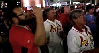 St. Louis Cardinals fans and Ferguson protesters clash following Game 3 of NLDS [video]