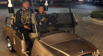 Floyd Mayweather Jr’s 15-year old son called him a coward for hitting his mother