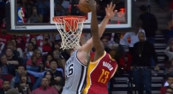 Dunk of the Night: James Harden puts Spurs Aron Baynes on a poster [Video]