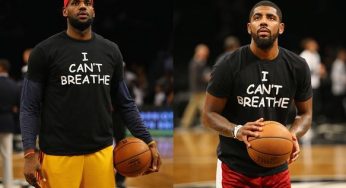 Lebron, Kyrie Irving & more in “I Can’t Breathe” t-shirts before game [Photos]