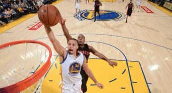 Steph Curry caught Raptors Kyle Lowry at the rim [Video]