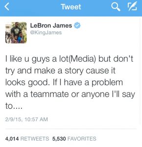 Lebron tweet 1