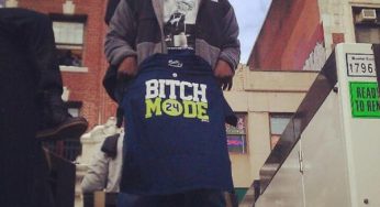 Patriots Brandon Bolden & LeGarrette Blount Wave Marshawn Lynch “B*tch Mode” Shirt At Championship Parade