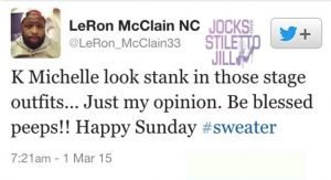 Leron-Mcclain-Kmichelle-Tweet