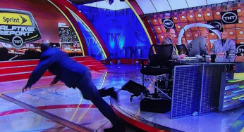 Shaq Takes A Tumble On “Inside The NBA” [Video]