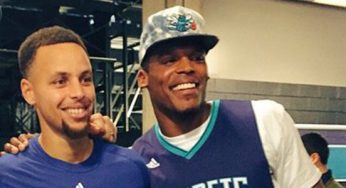 Undefeated Club: Warriors Go 20-0 With Panthers Cam Newton Courtside
