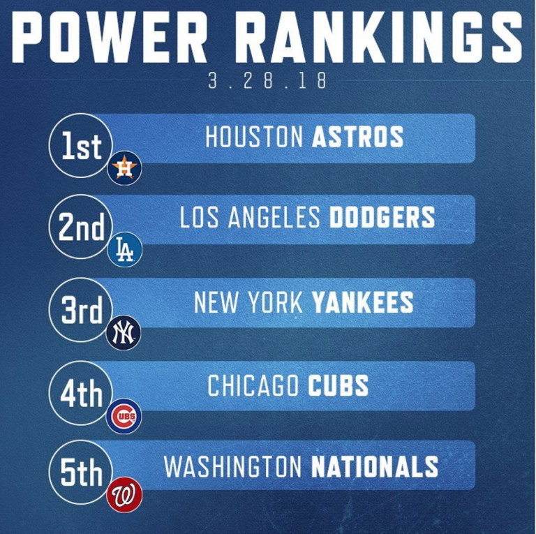 2018 mlb schedule