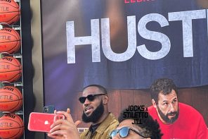 LeBron and Savannah James On The Blue Carpet for the Premiere of Netflix’s “Hustle”
