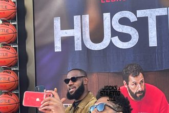 LeBron James attends "Hustle" premiere