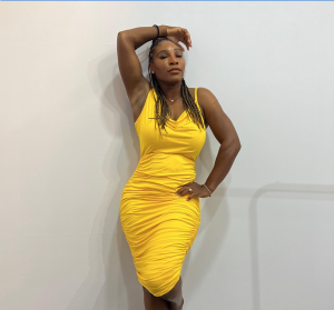 Serena Williams in yellow dress